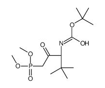 二甲基[(3S)-4,4-二甲基-3-({[(2-甲基-2-丙基)氧基]羰基}氨基)-2-氧代戊基]膦酸酯结构式