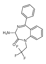 3R-3-Amino-2-oxo-5-phenyl-1- (2,2,2-trifluoroethyl)-2,3 -dihydro-1H-benzo[e][1,4]diazepine Structure