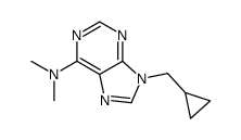 9-(cyclopropylmethyl)-N,N-dimethylpurin-6-amine结构式