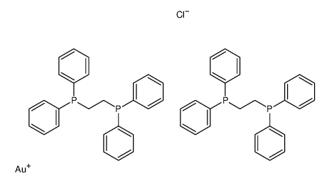 2-diphenylphosphanylethyl(diphenyl)phosphane,gold(1+),chloride Structure