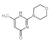 6-Methyl-2-morpholino-4-pyrimidinol结构式