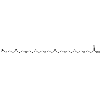 Aminooxy-PEG8-acid结构式