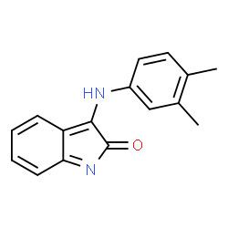 3-[(3,4-dimethylphenyl)imino]-1,3-dihydro-2H-indol-2-one结构式