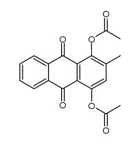 1,4-Diacetoxy-2-methyl-9,10-anthrachinon结构式