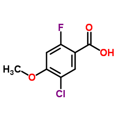 BENZOIC ACID, 5-CHLORO-2-FLUORO-4-METHOXY- Structure