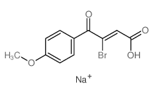 SODIUM β-4-METHOXYBENZOYL-β-BROMOACRYLATE Structure