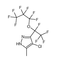 4-chloro-5-methyl-3-[1,2,2,2-tetrafluoro-1-(1,1,2,2,3,3,3-heptafluoropropoxy)ethyl]-1H-pyrazole结构式