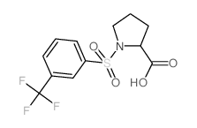 1-{[3-(三氟甲基)苯基]磺酰基}-2-吡咯烷羧酸结构式