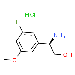 (R)-2-Amino-2-(3-fluoro-5-methoxyphenyl)ethan-1-ol hydrochloride Structure
