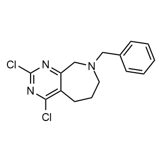 8-苄基-2,4-二氯-6,7,8,9-四氢-5H-嘧啶[4,5-c]氮杂卓结构式