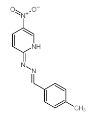 Benzaldehyde,4-methyl-, 2-(5-nitro-2-pyridinyl)hydrazone structure