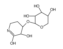 5-Amino-3-O(-D-xylopyranosyl)-D-threo-pentano-1,5-lactam结构式