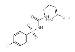 Benzenesulfonamide,4-chloro-N-[[(4-methyl-3-penten-1-yl)amino]carbonyl]- Structure