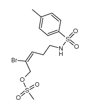 (E)-2-bromo-5-[N-(4-methylphenylsulfonyl)amino]-pent-2-en-1-yl methylsulfonate Structure