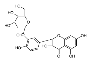 Taxifolin 3'-O-glucoside Structure