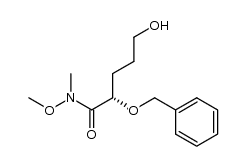 (S)-2-benzyloxy-5-hydroxy-N-methoxy-N-methylpentanamide结构式