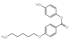 4-己氧基苯甲酸-4-羟基苯酯结构式