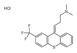 (Z)-N,N-dimethyl-3-[2-(trifluoromethyl)-9H-thioxanthen-9-ylidene]propylamine hydrochloride Structure