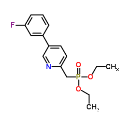 [[5-(3-氟苯基)-2-吡啶基]甲基]膦酸二乙酯结构式