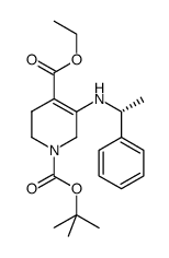 (R)-N-Boc-4-ethyloxycarbonyl-3-(1-phenylethylamino)-5,6-dihydropyridine Structure