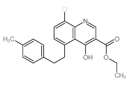 ethyl 8-chloro-5-[2-(4-methylphenyl)ethyl]-4-oxo-1H-quinoline-3-carboxylate Structure