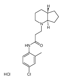 N-(4-Chloro-2-methyl-phenyl)-3-(4aS,7aR)-octahydro-[1]pyrindin-1-yl-propionamide; hydrochloride结构式