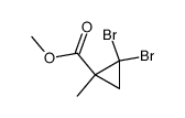 methyl 2,2-dibromo-1-methylcyclopropanecarboxylate结构式