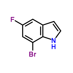 7-溴-5-氟-1H-吲哚结构式