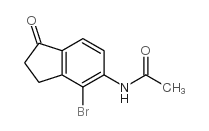 4-溴-5-乙酰氨基茚酮结构式