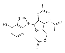 6H-Purine-6-thione,1,9-dihydro-9-(2,3,5-tri-O-acetyl-b-D-xylofuranosyl)-结构式