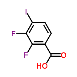 2,3-二氟-4-碘苯甲酸结构式