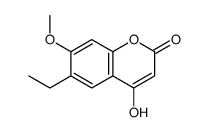 6-ethyl-4-hydroxy-7-methoxychromen-2-one结构式