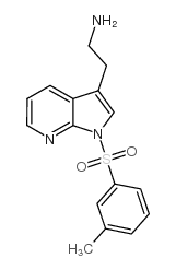 1-[(3-甲基苯基)磺酰基]-1H-吡咯并[2,3-b]吡啶-3-乙胺结构式