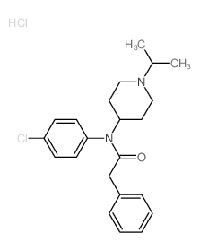 N-(4-氯苯基)-n-(1-异丙基-4-哌啶)苯乙酰胺盐酸盐结构式