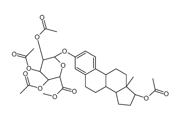 17β-乙酰基雌二醇3-(三-O-乙酰基-β-D-葡萄糖醛酸甲酯)结构式