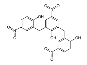2,6-bis[(2-hydroxy-5-nitrophenyl)methyl]-4-nitrophenol结构式