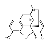 6β-chloro-4,5α-epoxy-17-methyl-morphin-7-en-3-ol结构式