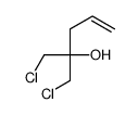 1-chloro-2-(chloromethyl)pent-4-en-2-ol结构式