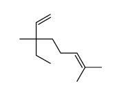 3-ethyl-3,7-dimethylocta-1,6-diene Structure