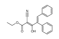 (2Z,4E)-2-Cyano-3-hydroxy-4,5-diphenyl-2,4-pentadiensaeure-ethylester结构式