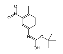 (4-甲基-3-硝基苯基)氨基甲酸叔丁酯结构式
