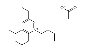 1-butyl-3,5-diethyl-2-propylpyridin-1-ium,acetate结构式