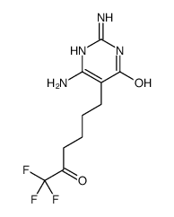 2,6-diamino-5-(6,6,6-trifluoro-5-oxohexyl)-1H-pyrimidin-4-one Structure