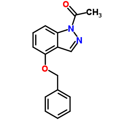 1-(4-(苄氧基)-1H-吲唑-1-基)乙酮结构式