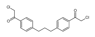 2-chloro-1-[4-[3-[4-(2-chloroacetyl)phenyl]propyl]phenyl]ethanone Structure