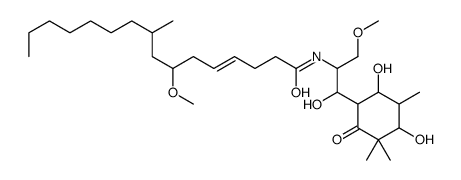 N-[2-(4,6-Dihydroxy-3,3,5-trimethyl-2-oxocyclohexyl)-2-hydroxy-1-(methoxymethyl)ethyl]-7-methoxy-9-methyl-4-hexadecenamide structure
