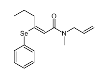 N-methyl-3-phenylselanyl-N-prop-2-enylhex-2-enamide Structure