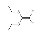 1,1-bis-ethylsulfanyl-2,2-difluoro-ethene结构式