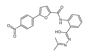 5-(4-nitrophenyl)-N-[2-[(propan-2-ylideneamino)carbamoyl]phenyl]furan-2-carboxamide Structure