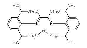 二乙酰基-双(2,6-二异丙苯基亚胺)二溴化镍(II)结构式